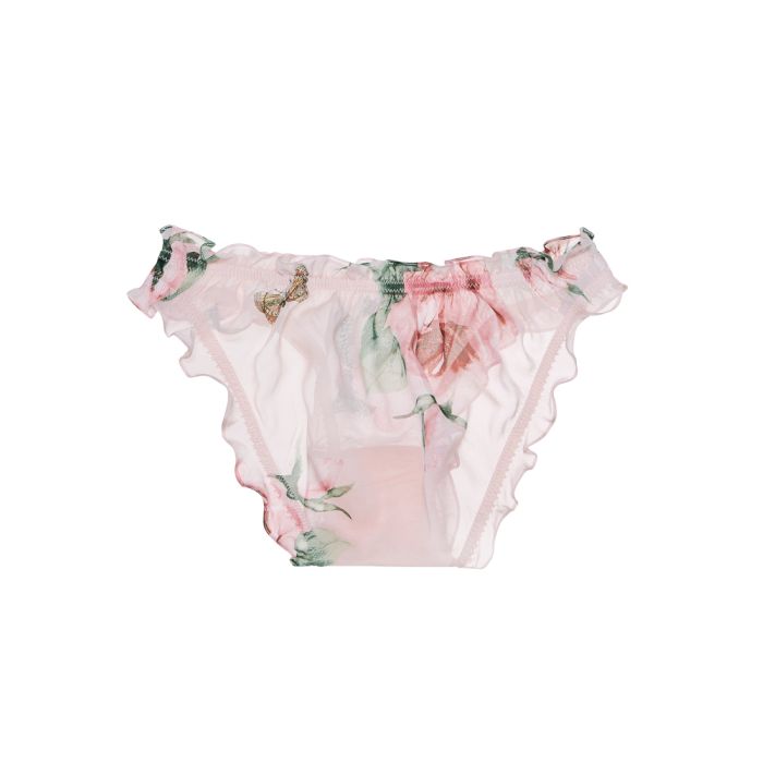 Seide Slip MIMI BALI rosa geblümt von Cadolle