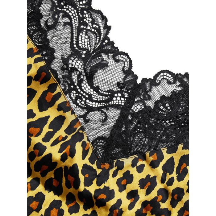 Seide Teddy BODYSHIRT PANTHERE gold-schwarz von Cadolle