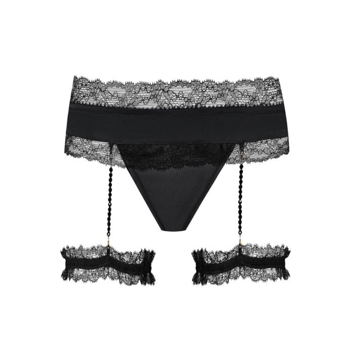 Satin String GEISHA PJ mit Strumpfbändern von Cadolle