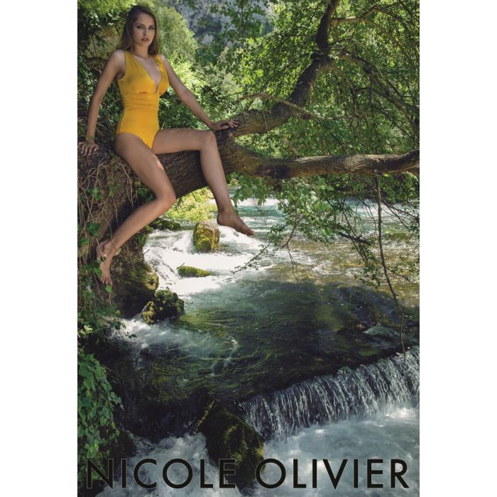 Träger Badeanzug MIDDLE honig-gelb von Nicole Olivier