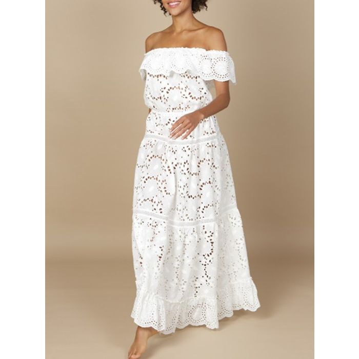Baumwolle Lochspitze Sommerkleid GLADYS von Marjolaine