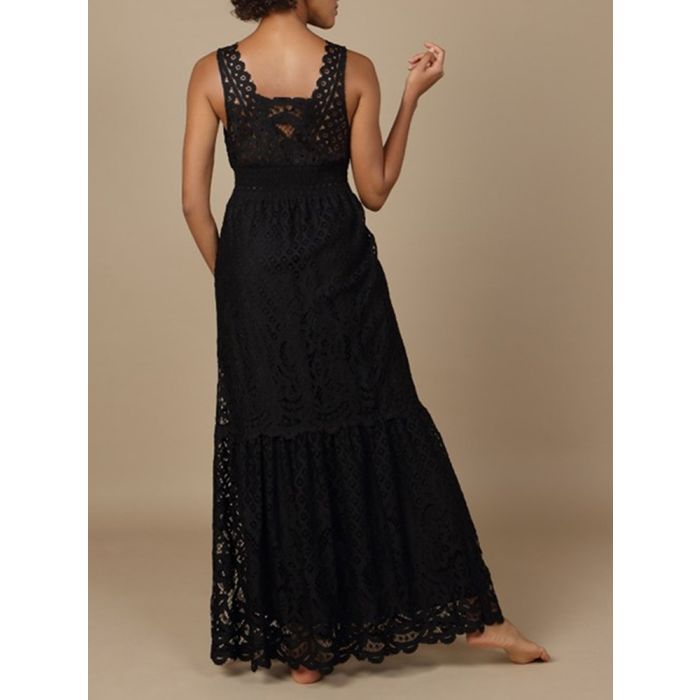 Baumwolle-Spitze Sommerkleid GITANE schwarz von Marjolaine
