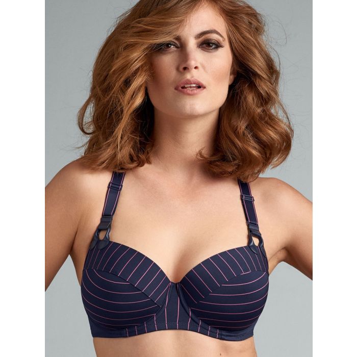 Balconette BH GLORIA STYLE Maritime Blue + Shocking Pink D bis E-Cup von Marlies Dekkers