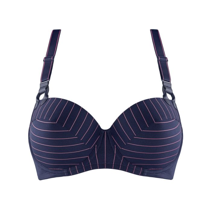 Balconette BH GLORIA STYLE Maritime Blue + Shocking Pink D bis E-Cup von Marlies Dekkers