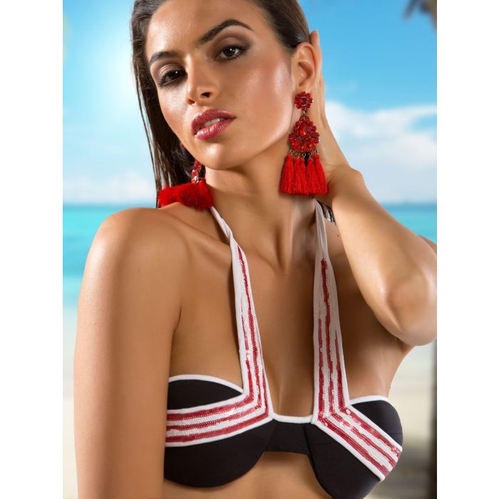 Bandeau Neckholder Bikini PAILLETTEN von Cotton Club Mare