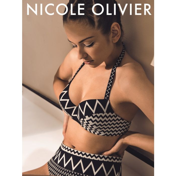 Neckholder Bikini MELBA-MELODIE schwarz-creme von Nicole Olivier
