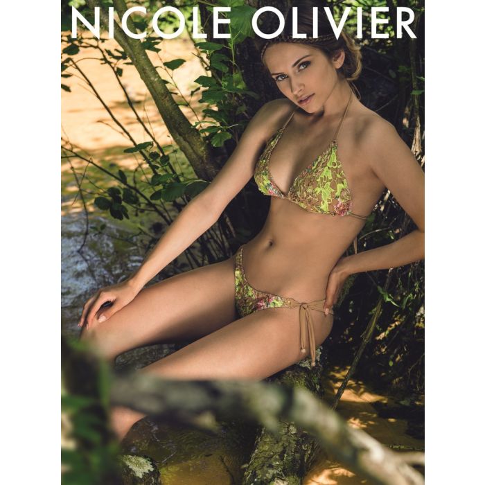 Triangel Bikini MUSIC gelbgrün von Nicole Olivier