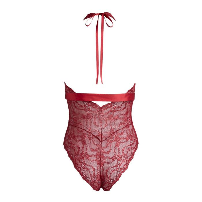 Spitze Body ROSALIE weinrot von Escora
