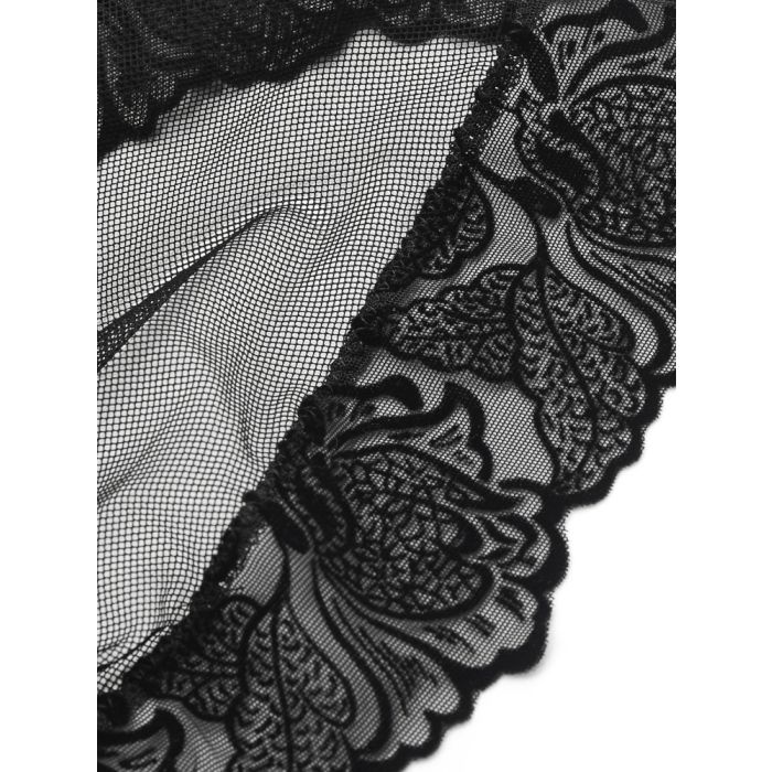 Langarm-Body TULIPE Tüll schwarz von Cadolle