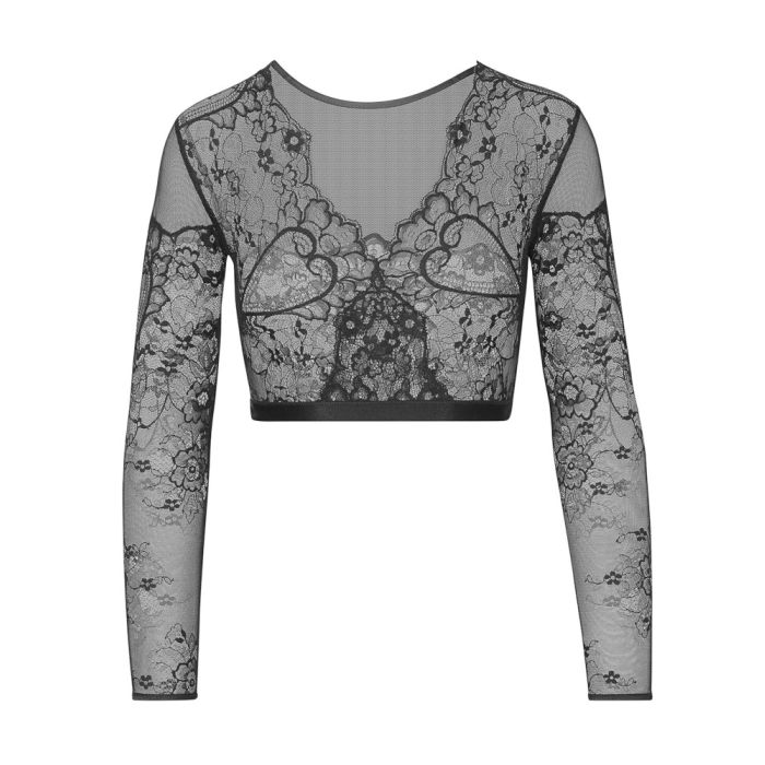 Langarm Minitop BOLERO COEUR Spitze schwarz von Cadolle