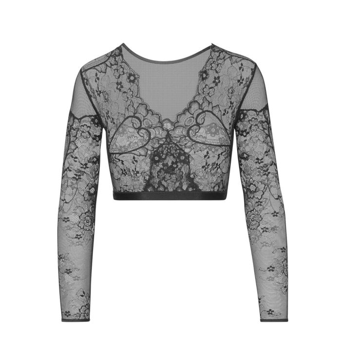 Langarm Minitop BOLERO COEUR Spitze schwarz von Cadolle
