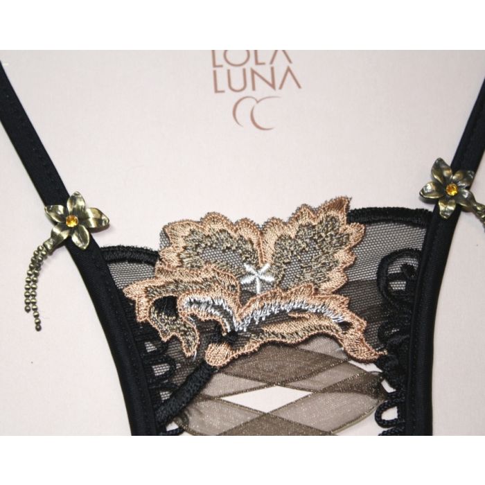 Lola Luna String BOMBAY schwarz-beige
