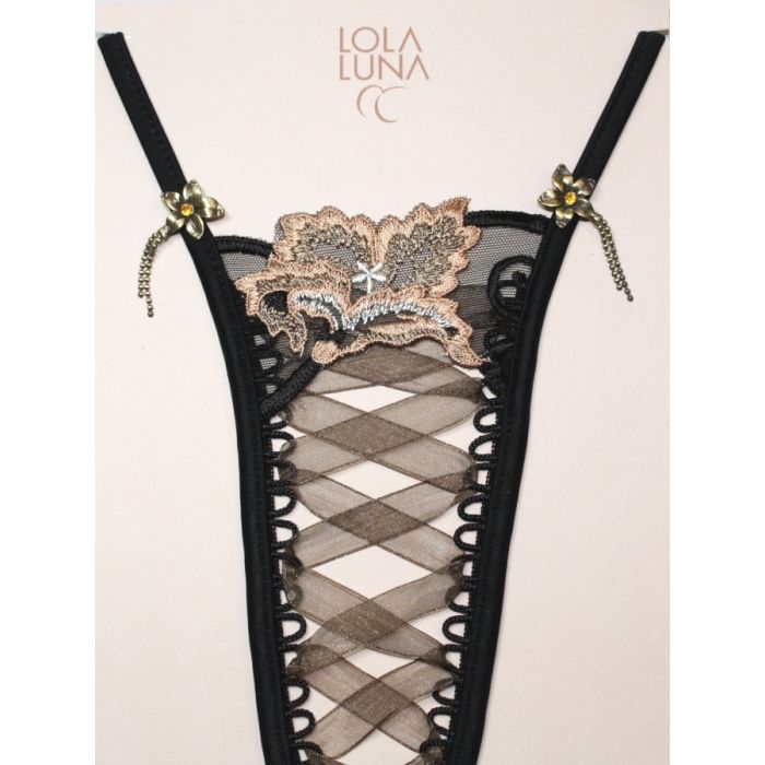 Lola Luna String BOMBAY schwarz-beige
