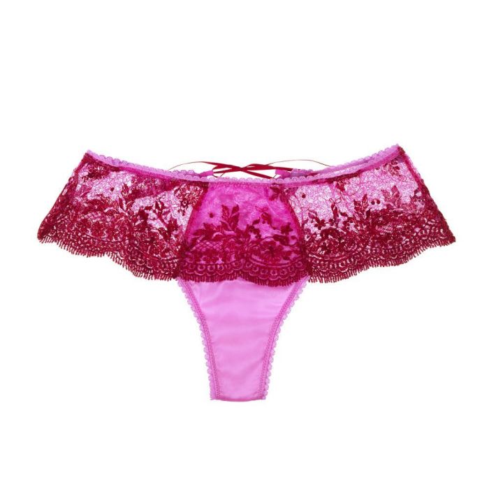 Seide String Boy Short CINAMON SUGAR pink-rot Mimi Holliday