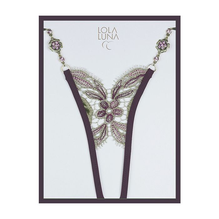 Lola Luna Ouvert-String BUTTERFLY OPEN violett-gold