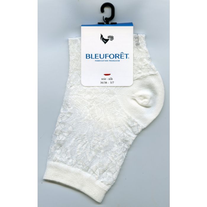 Damen Seidensocken Blumenmuster aus 75% Seide von Bleuforêt