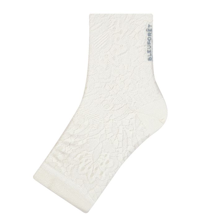 Damen Seidensocken Blumenmuster aus 75% Seide von Bleuforêt