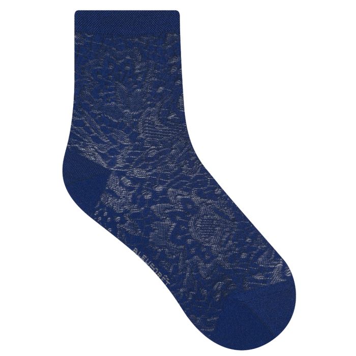 Damen Seidensocken Blumenmuster aus 75% Seide von Bleuforêt