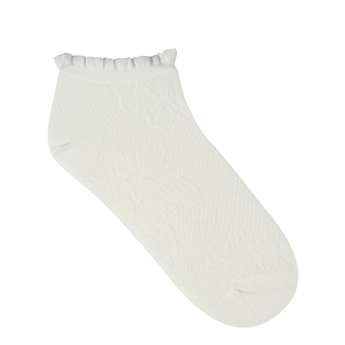 Damen Sneakersocken Blumenmuster aus 74% Seide von Bleuforêt