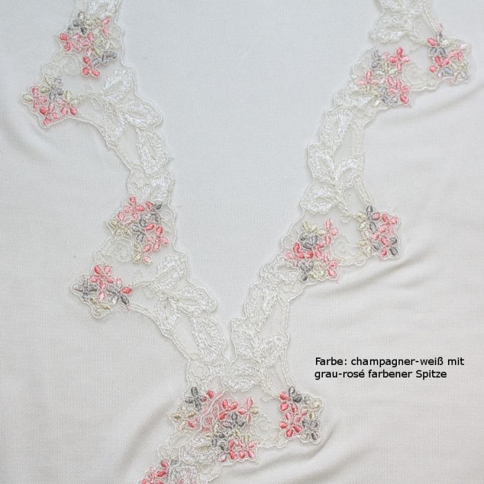 Seidennachthemd kurz aus Feinjersey PAMINA champagner von Nightdreams