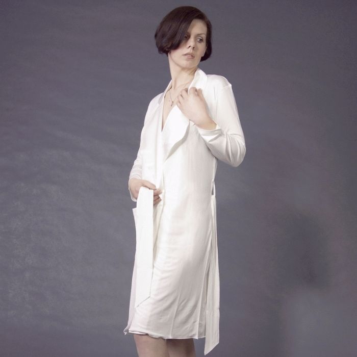 Seiden- KIMONO Jersey mit Satin INTERLAKEN von Gattina