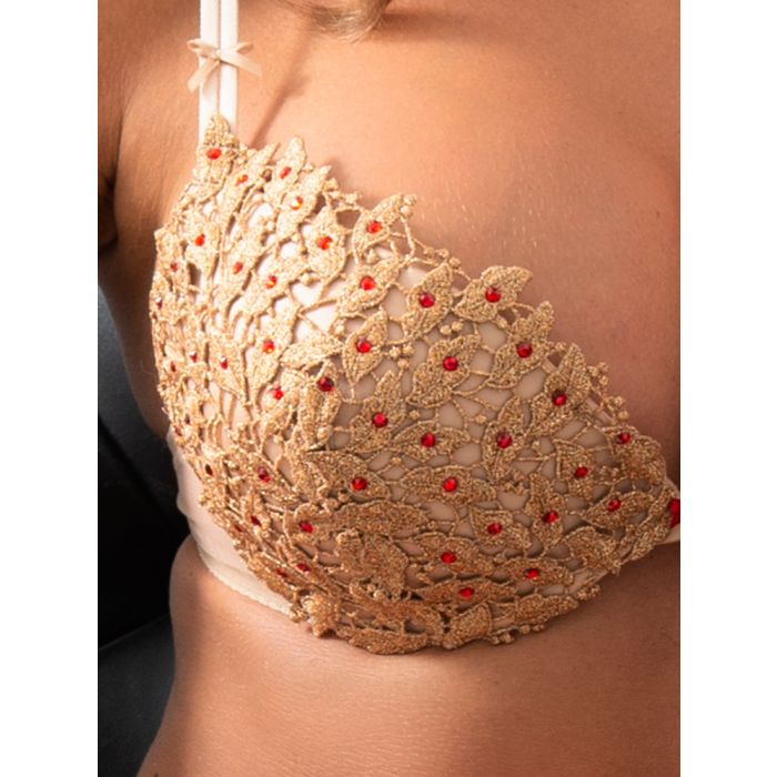 Öl Push-Up BH BIJOUX GOLD Spitze mit Strass von Ambra