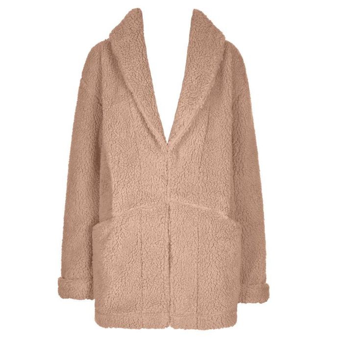 Plüsch Hausmantel kurz COAT ROBE beige von Triumph