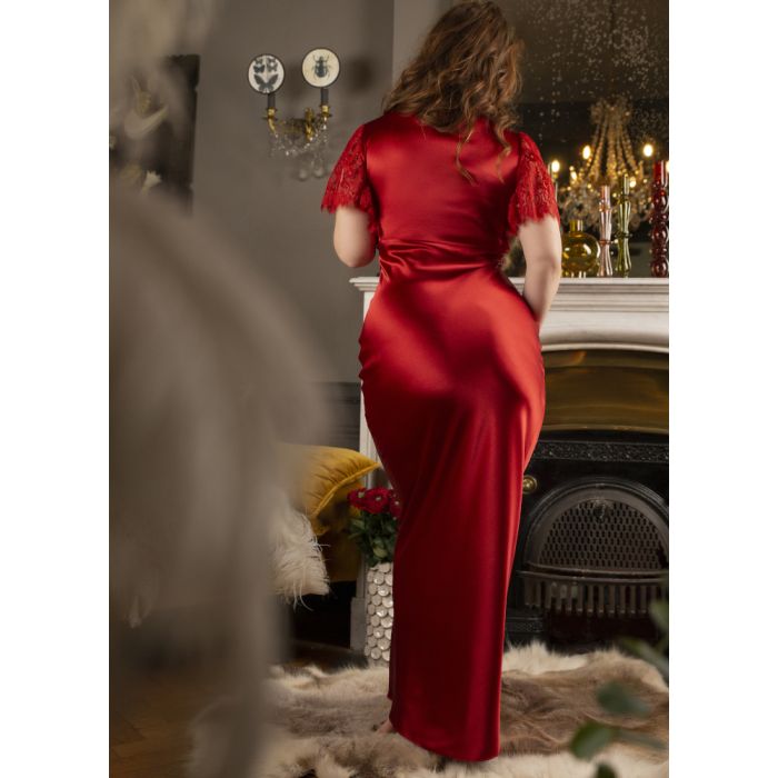 Stretchseide Nachtkleid lang NINA von Marjolaine