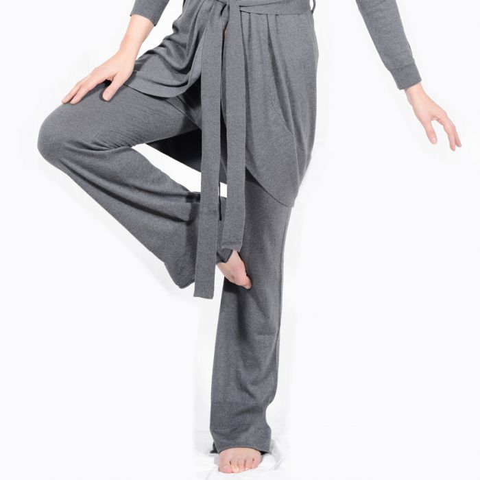 Kaschmir-Seide Lounge-Hose PASHMINA grau oder lila von GATTINA