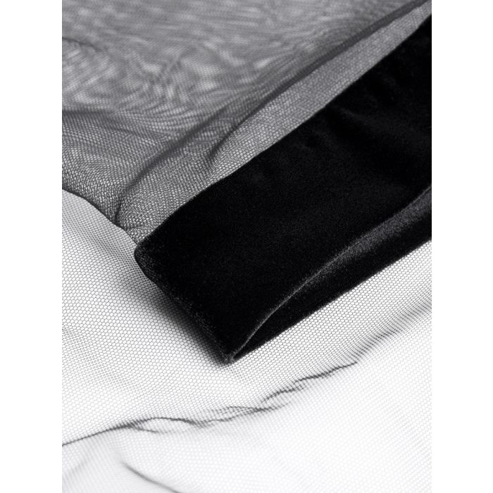 Kurzer Morgenmantel KIMONO TULLE Tüll schwarz von Cadolle