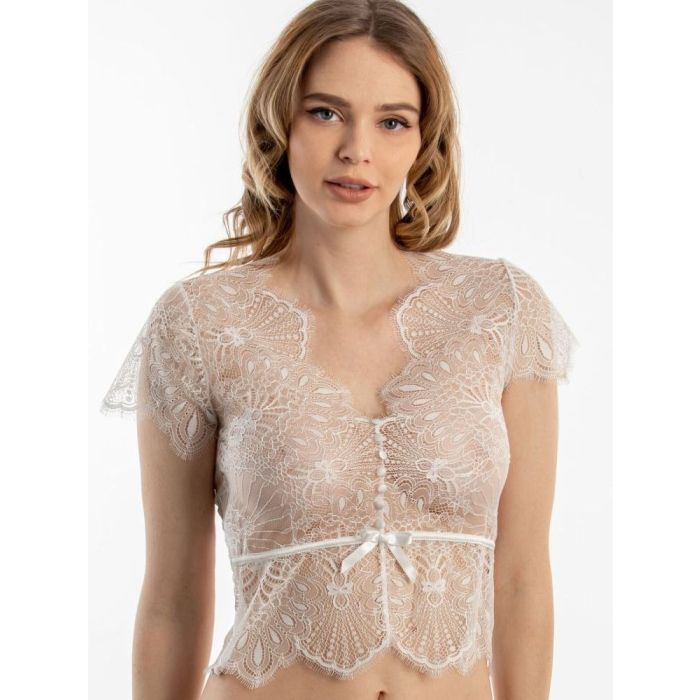 Spitze Kurzarm Top von Prelude Milano