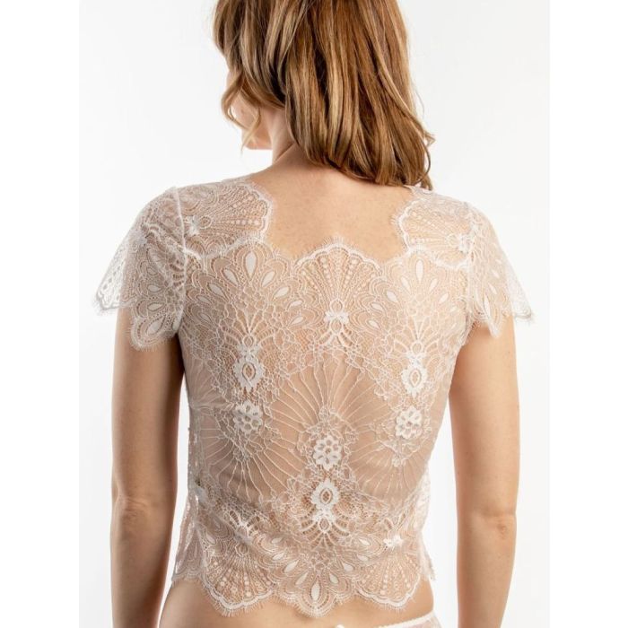 Spitze Kurzarm Top von Prelude Milano