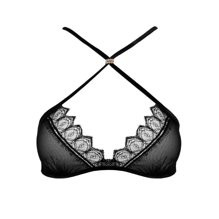 Kyoto Bra Perlen-BH schwarz von Bracli