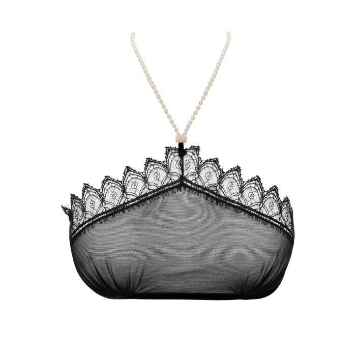 Kyoto Halter Top mit Perlenträger schwarz von Bracli