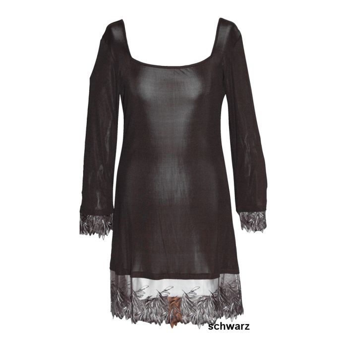 Sleepshirt aus Seidenjersey PURE DE LUXE schwarz von Gattina
