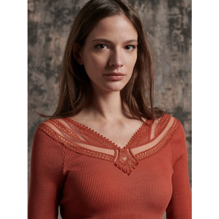 Merino Wolle-Seide LANGARMSHIRT von Oscalito