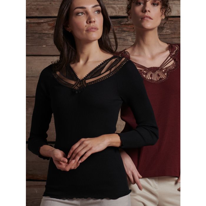 Merino Wolle-Seide LANGARMSHIRT von Oscalito