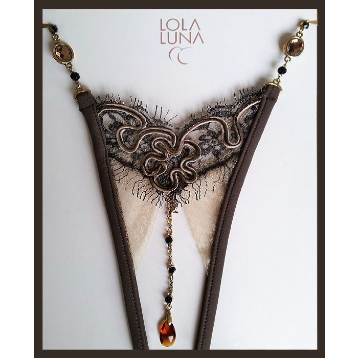 Ouvert-String NATACHA OPEN schoko-platin Lola Luna