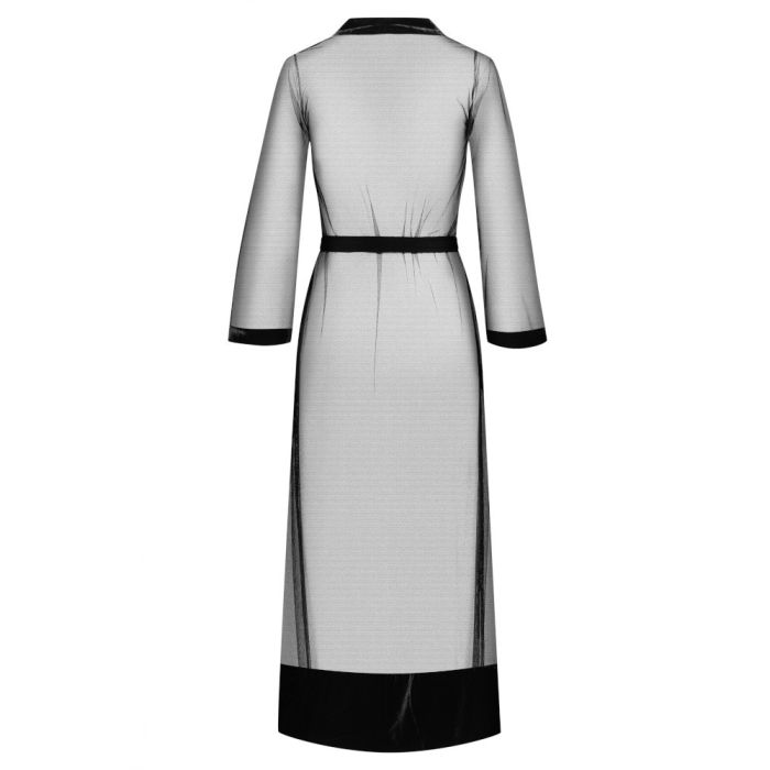 Langer Morgenmantel KIMONO TULLE LONGUE Tüll schwarz von Cadolle