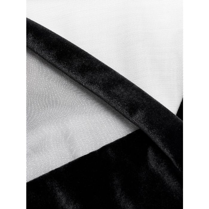 Kurzer Morgenmantel KIMONO TULLE Tüll schwarz von Cadolle