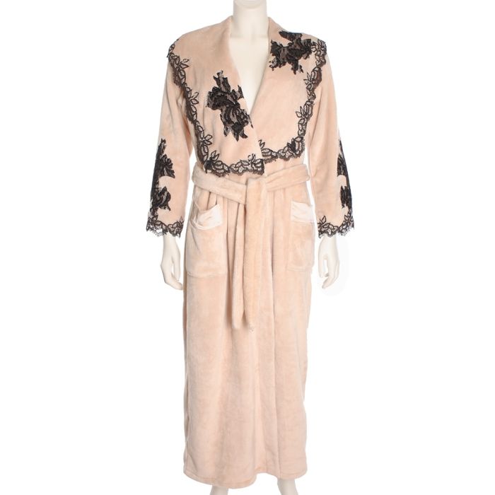 Warmer Hausmantel FREDA lang von Marjolaine