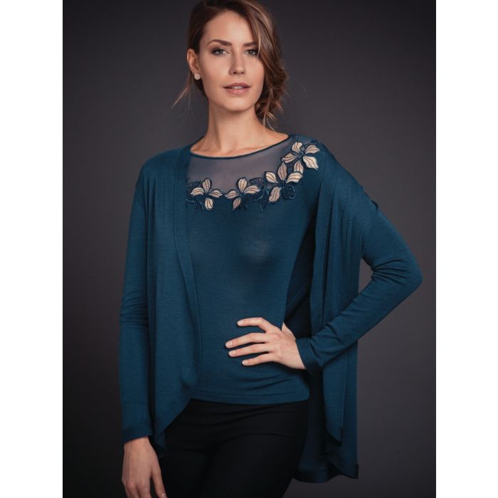 Merinowolle-Seide CARDIGAN Strickjacke von Artimaglia