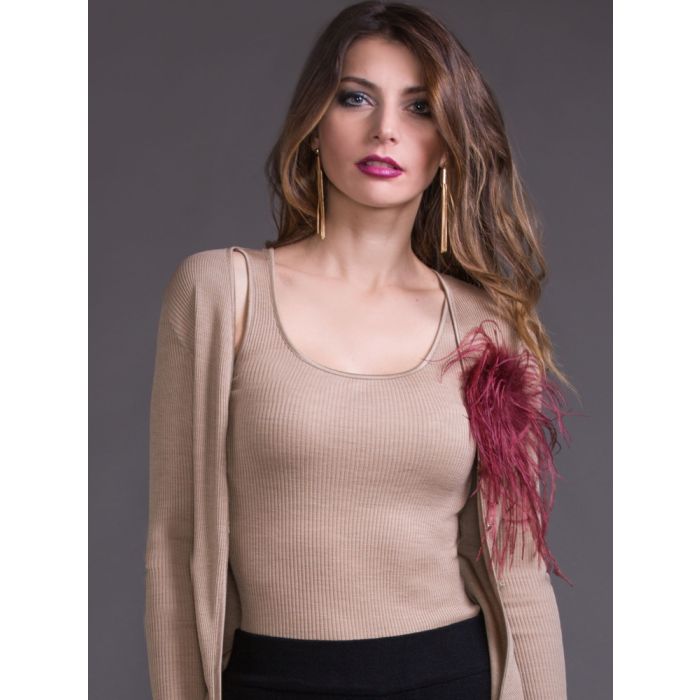 Merinowolle-Seide CAMISOLE TOP gerippt von Artimaglia