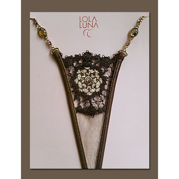 Mikrostring KATIA MICRO schoko-gold von Lola Luna