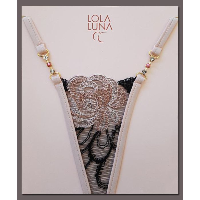 Lola Luna Mikrostring VALIA MICRO schwarz-rosé