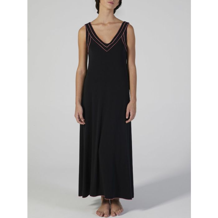 Modal Neglige lang schwarz-pink von Verdiani