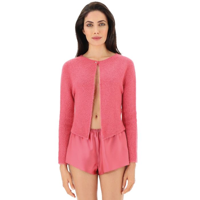 Bettjacke MOHAIR rosa von Luna di Seta