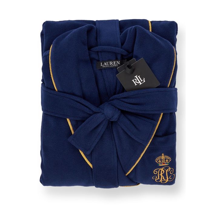 Langer Fleece Morgenmantel DALTON GOLD von Ralph Lauren Sleepwear