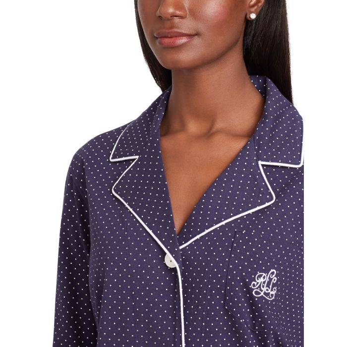 Sleepshirt NAVY DOTS dunkelblau von Ralph Lauren Sleepwear