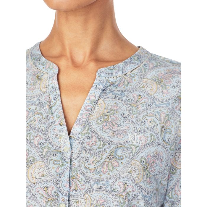 Sleepshirt PAISLEY BLUE hellblau von Ralph Lauren Sleepwear